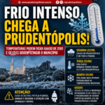 Prudentópolis: temperaturas podem ficar abaixo de zero e geadas devem atingir o município