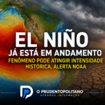 El Niño já está em andamento e pode atingir intensidade histórica, alerta NOAA