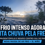 Nova massa de ar frio derruba temperaturas em Prudentópolis e Centro-Sul do Paraná; geadas voltam a preocupar e El Niño mantém alerta para muita chuva