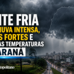 Frente fria traz chuva intensa, ventos fortes e queda nas temperaturas ao Paraná Instabilidades avançam pelo Estado na madruga