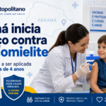 Paraná inicia nova dose de reforço contra a poliomielite para crianças de 4 anos