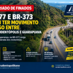 🚨🚗 FERIADÃO DE FINADOS: BR-277 E BR-373 DEVEM TER MOVIMENTO INTENSO ENTRE IRATI, PRUDENTÓPOLIS E GUARAPUAVA!