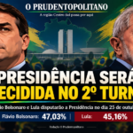 Flávio Bolsonaro e Lula vão disputar o segundo turno da eleição presidencial